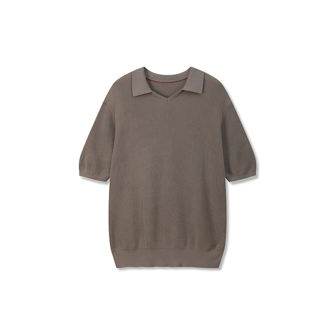 brunello cucinelli english ribbed pique knit polo shirt